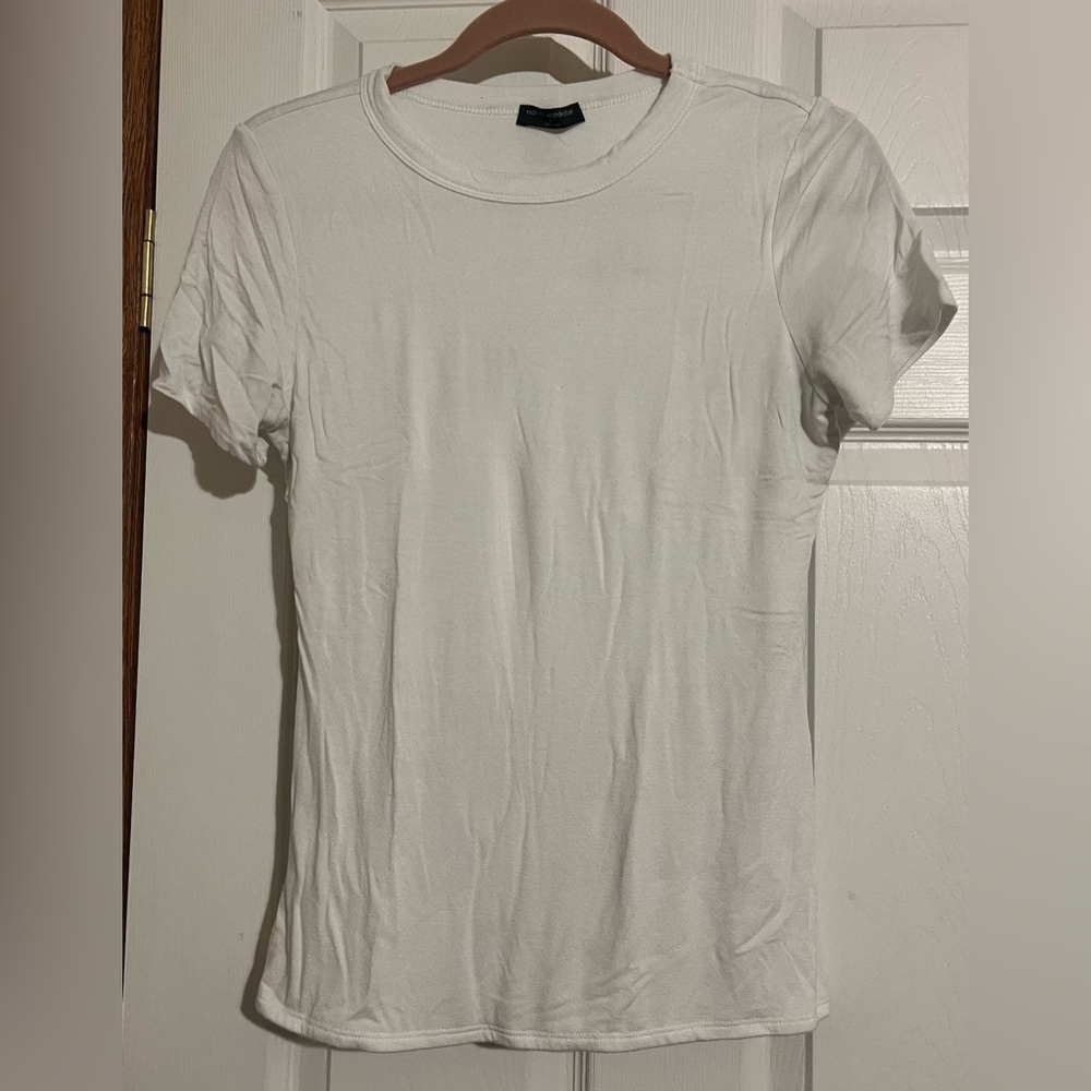 NakedWardrobe 1x pre-owned shirt PTP 16”  very stretchy 95% viscose worn once